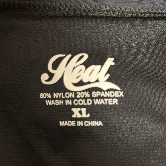 Heat Ladies Swimsuit Swim Suit Black With Off White Stripes Size XL - Picture 6 of 12